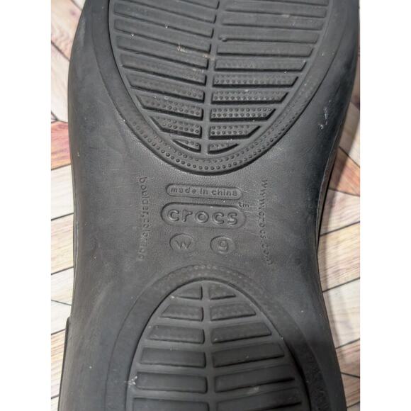 Crocs Kadee Shoes Ballet Slip On Dark Black Flats Women's Size 9 Closed Toe - Picture 7 of 9